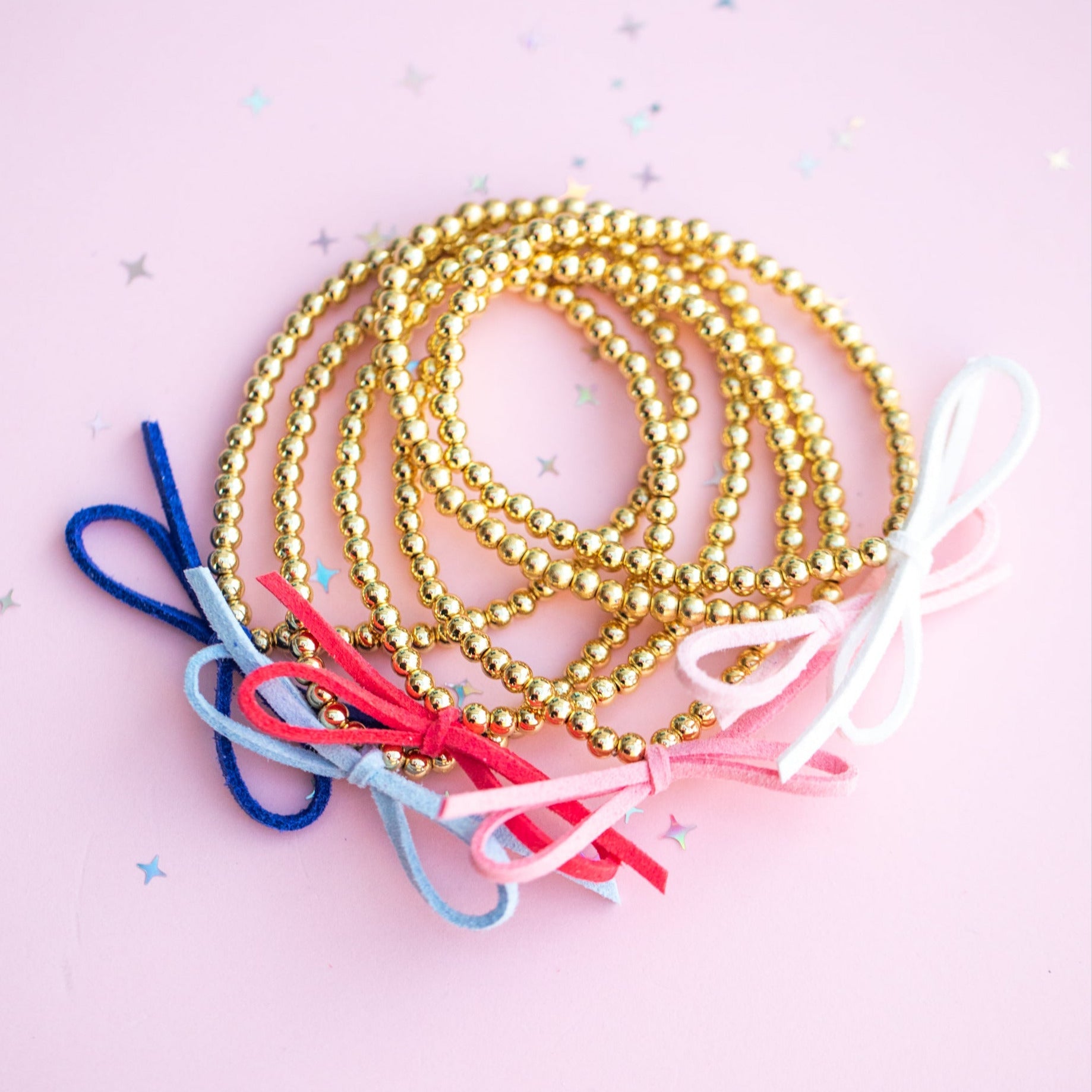 Suede Bow Stretch Bracelets