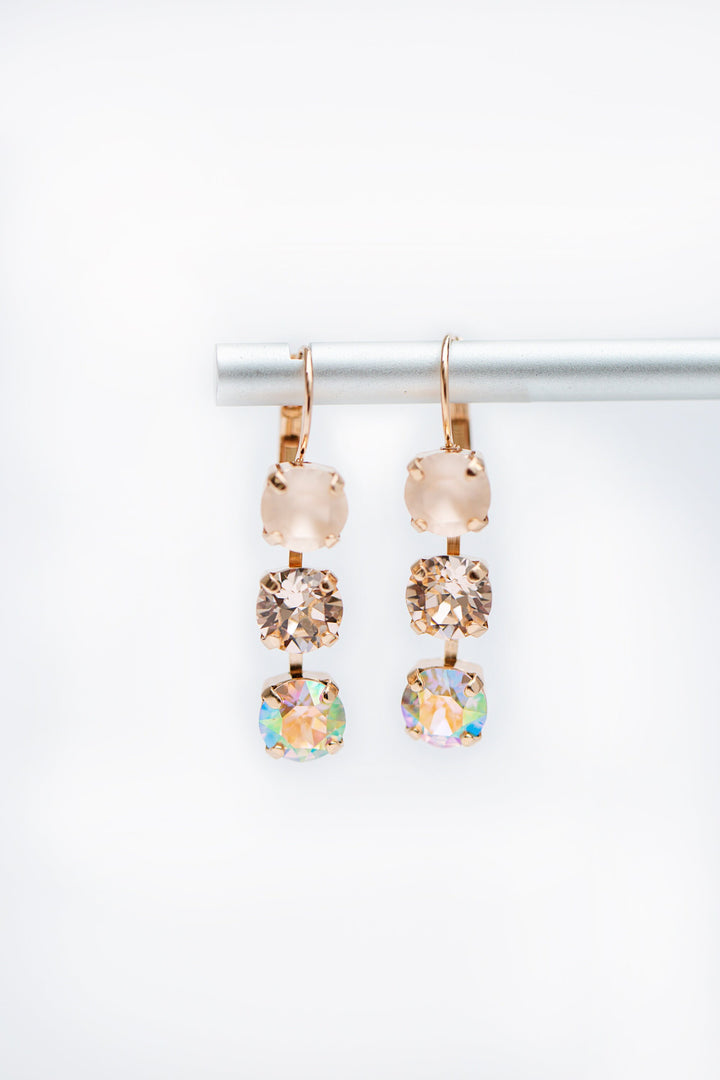 8mm 3 Stone drops -Champange Pop -choose setting color