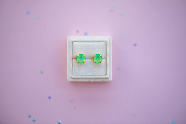 Shamrock Delite Stud or Leverback Drop Earrings - 8mm