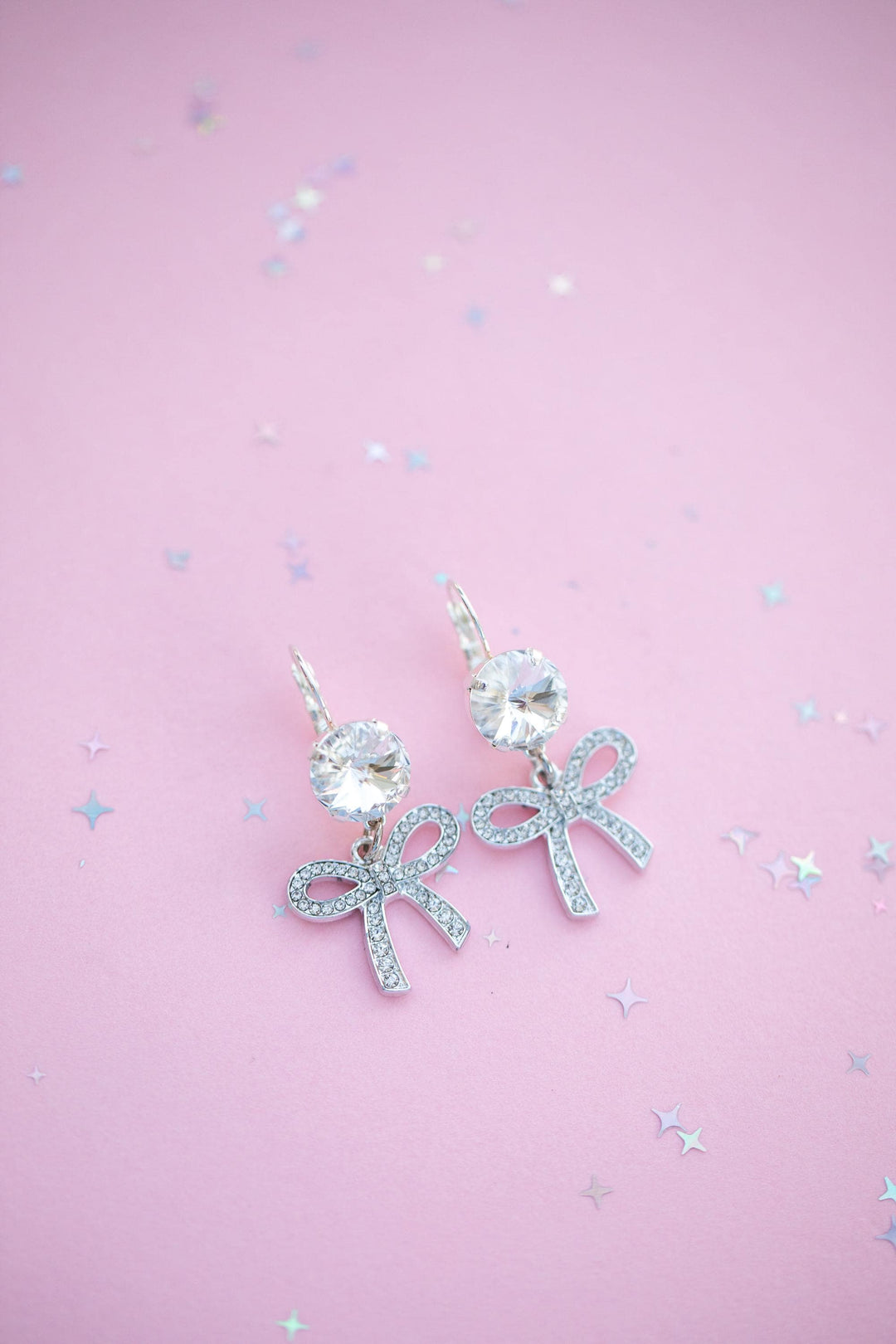 12mm Rivoli Crystal Bow Drops OR Studs - choose setting