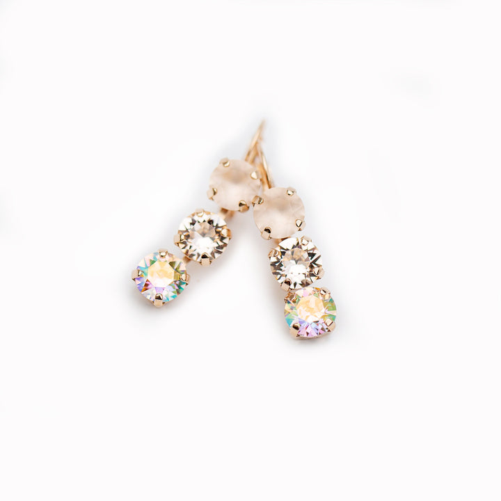 8mm 3 Stone drops -Champange Pop -choose setting color