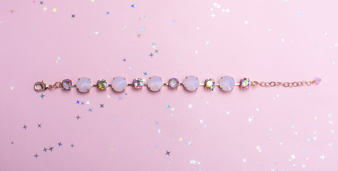 12/8mm Rivoli Crystal Bracelet: Cocoa Cashmere