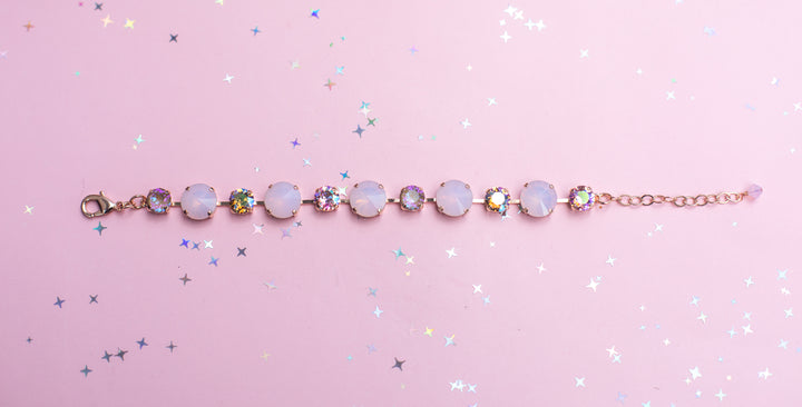 12/8mm Rivoli Crystal Bracelet: Cocoa Cashmere