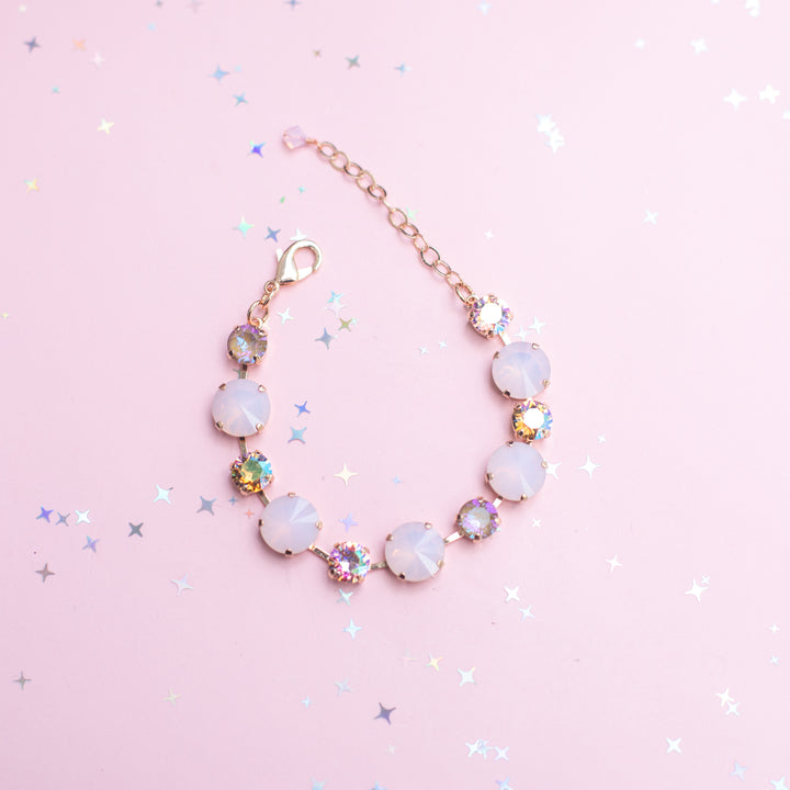 12/8mm Rivoli Crystal Bracelet: Cocoa Cashmere