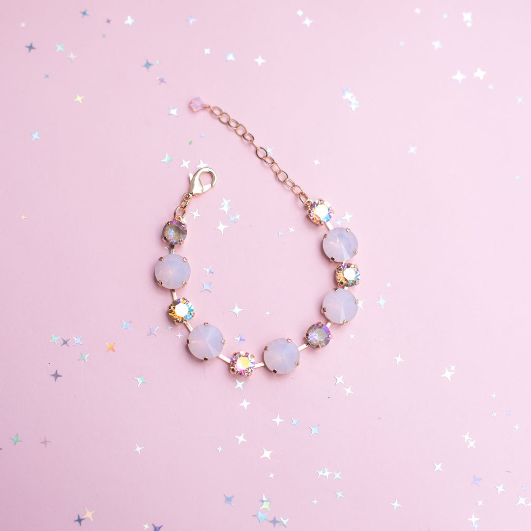 12/8mm Rivoli Crystal Bracelet: Cocoa Cashmere