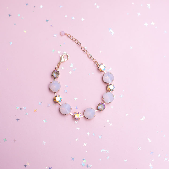 12/8mm Rivoli Crystal Bracelet: Cocoa Cashmere