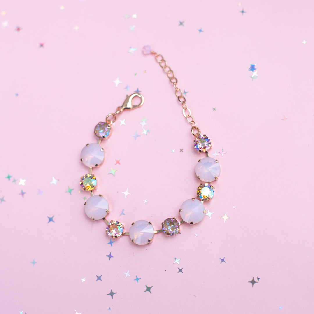 12/8mm Rivoli Crystal Bracelet: Cocoa Cashmere