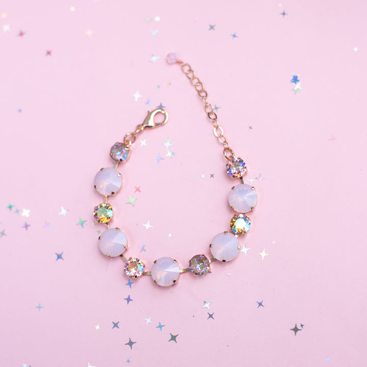 12/8mm Rivoli Crystal Bracelet: Cocoa Cashmere
