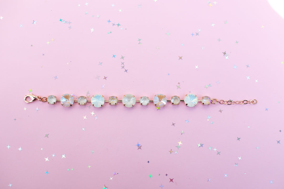 12/8mm Rivoli Crystal Bracelet: Beach Break