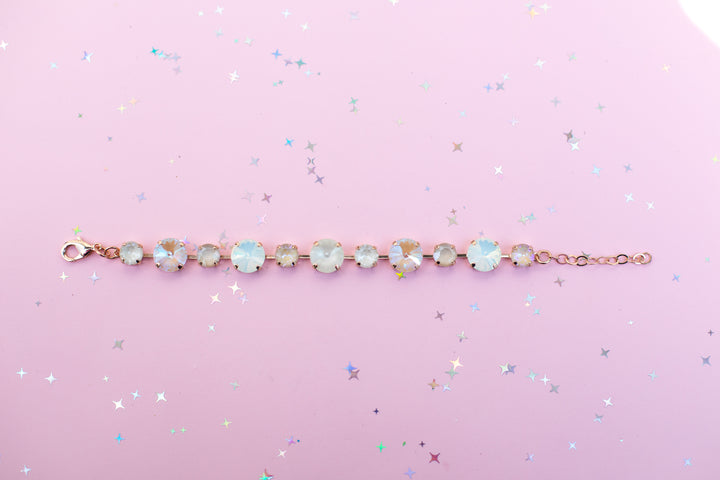 12/8mm Rivoli Crystal Bracelet: Beach Break