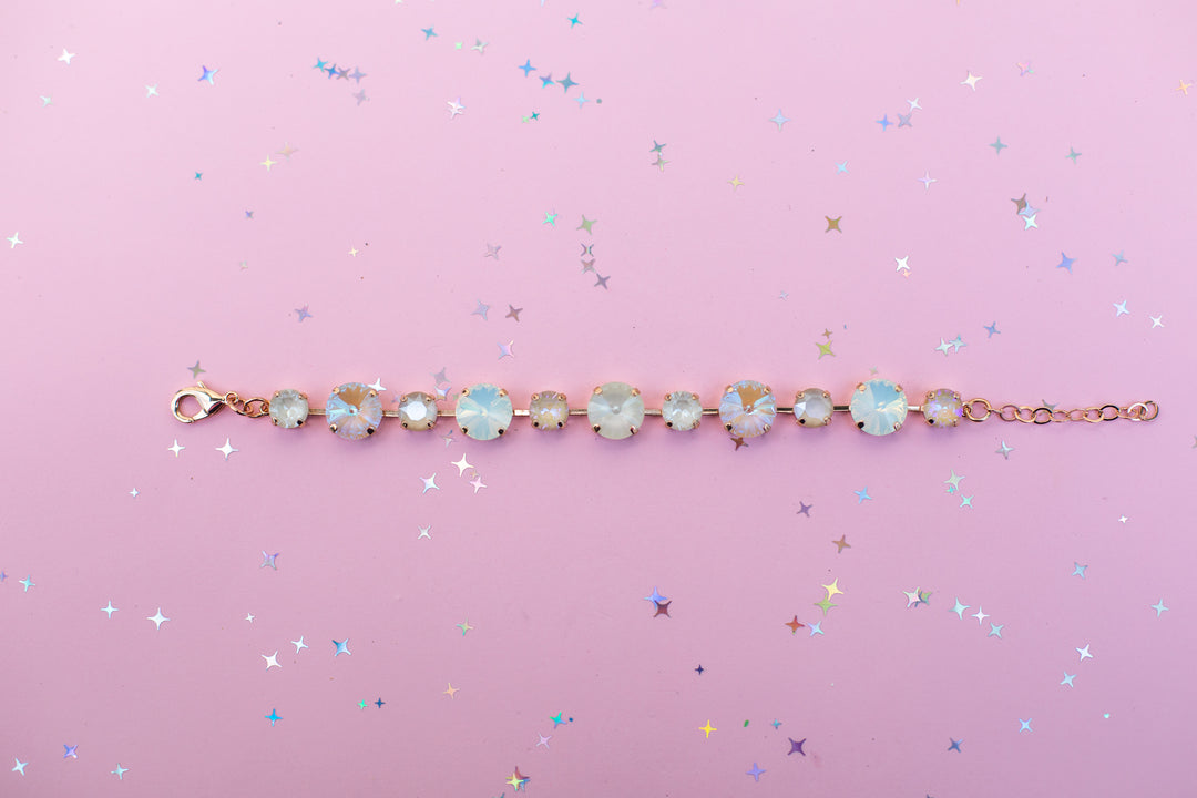 12/8mm Rivoli Crystal Bracelet: Beach Break
