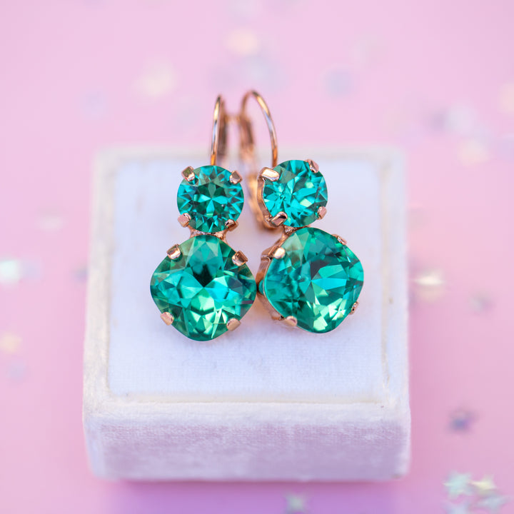 12/8mm Cushion Cut Earrings: Seaside