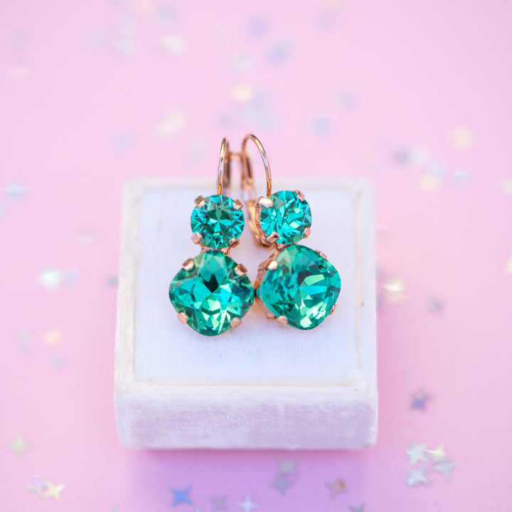12/8mm Cushion Cut Earrings: Seaside