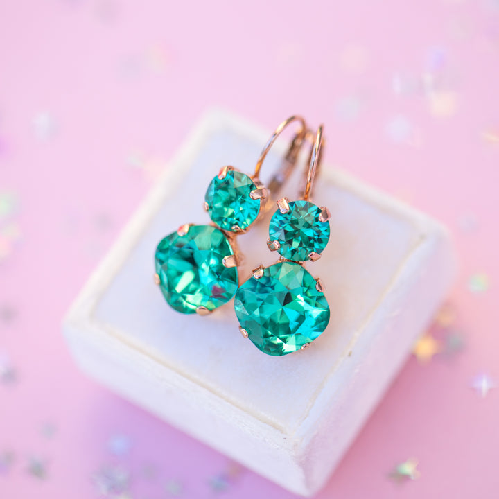 12/8mm Cushion Cut Earrings: Seaside