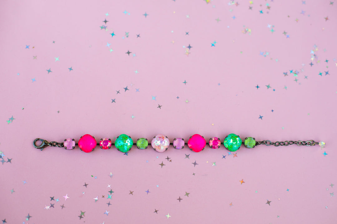 8/12mm Cushion Cut Crystal Bracelet: 2026 Pink Retreat PJ LOUNGE Exclusive