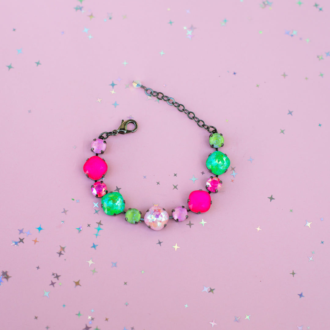 8/12mm Cushion Cut Crystal Bracelet: 2026 Pink Retreat PJ LOUNGE Exclusive
