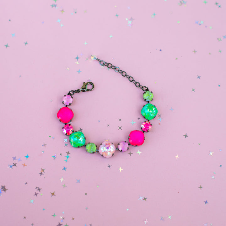 8/12mm Cushion Cut Crystal Bracelet: 2026 Pink Retreat PJ LOUNGE Exclusive
