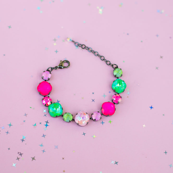 8/12mm Cushion Cut Crystal Bracelet: 2026 Pink Retreat PJ LOUNGE Exclusive