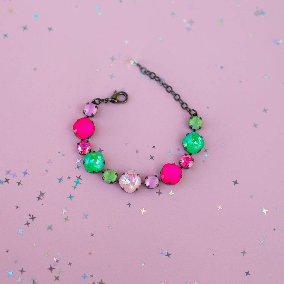 8/12mm Cushion Cut Crystal Bracelet: 2026 Pink Retreat PJ LOUNGE Exclusive