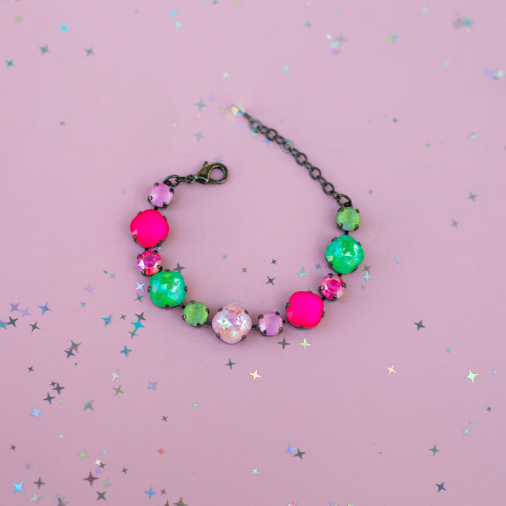 8/12mm Cushion Cut Crystal Bracelet: 2026 Pink Retreat PJ LOUNGE Exclusive
