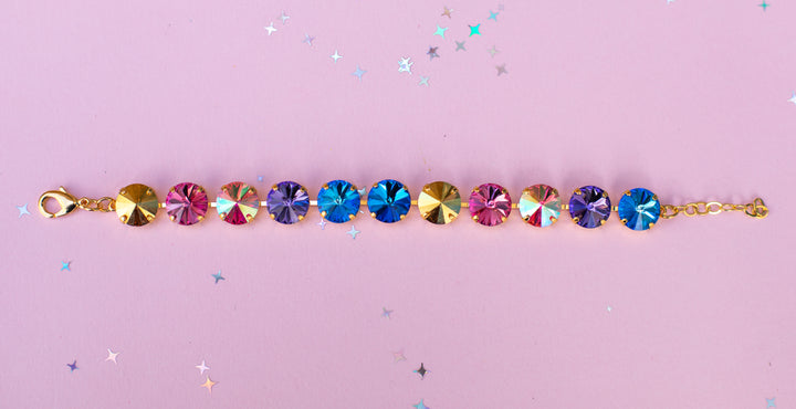 12mm Rivoli Crystal Bracelet: Paint the Night