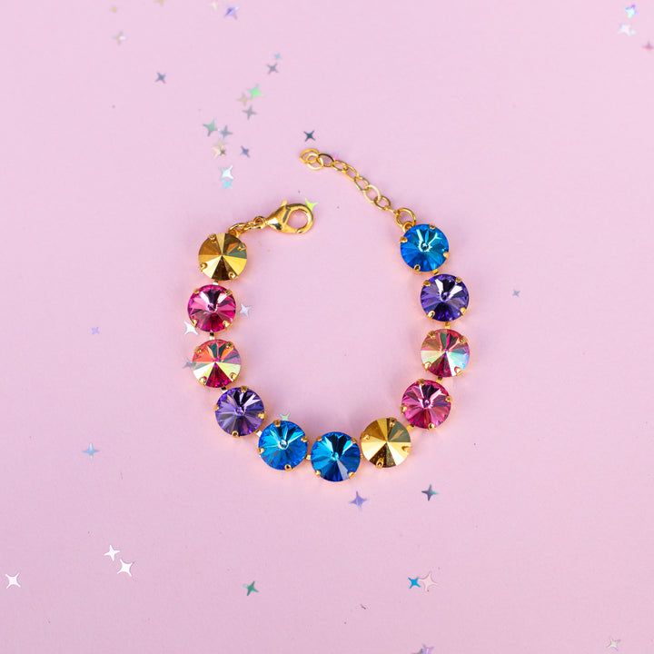 12mm Rivoli Crystal Bracelet: Paint the Night