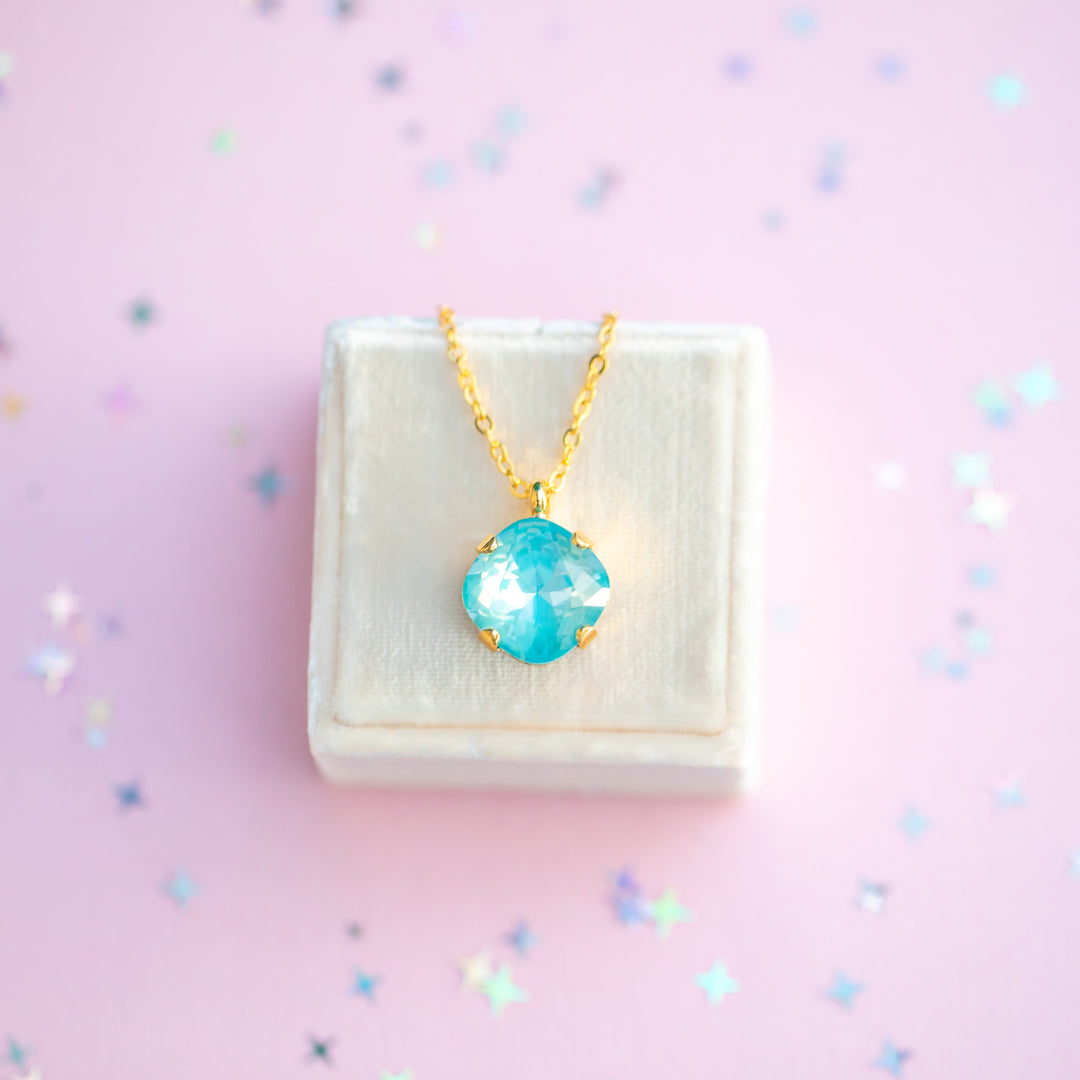 12mm Cushion Cut Necklace - Marina Twinkle