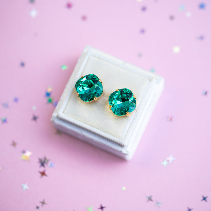 12mm Cushion Cut Earrings (Seaside)