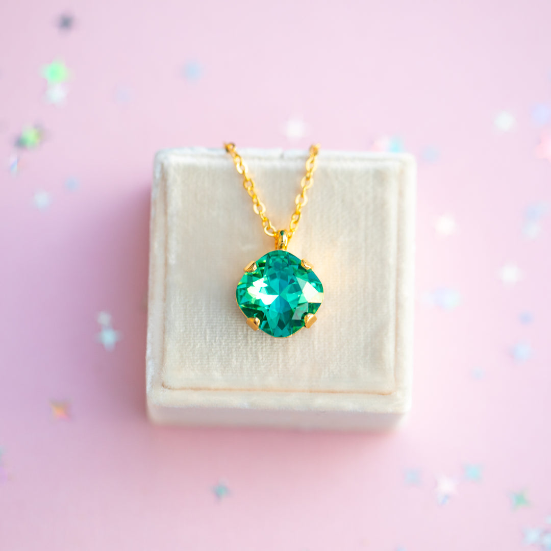 12mm Cushion Cut Necklace - Seaside