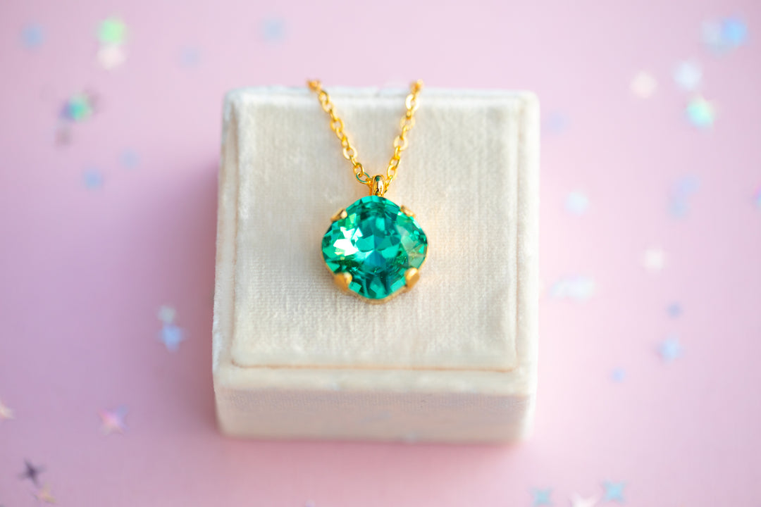 12mm Cushion Cut Necklace - Seaside