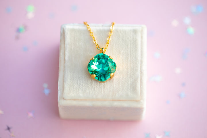 12mm Cushion Cut Necklace - Seaside