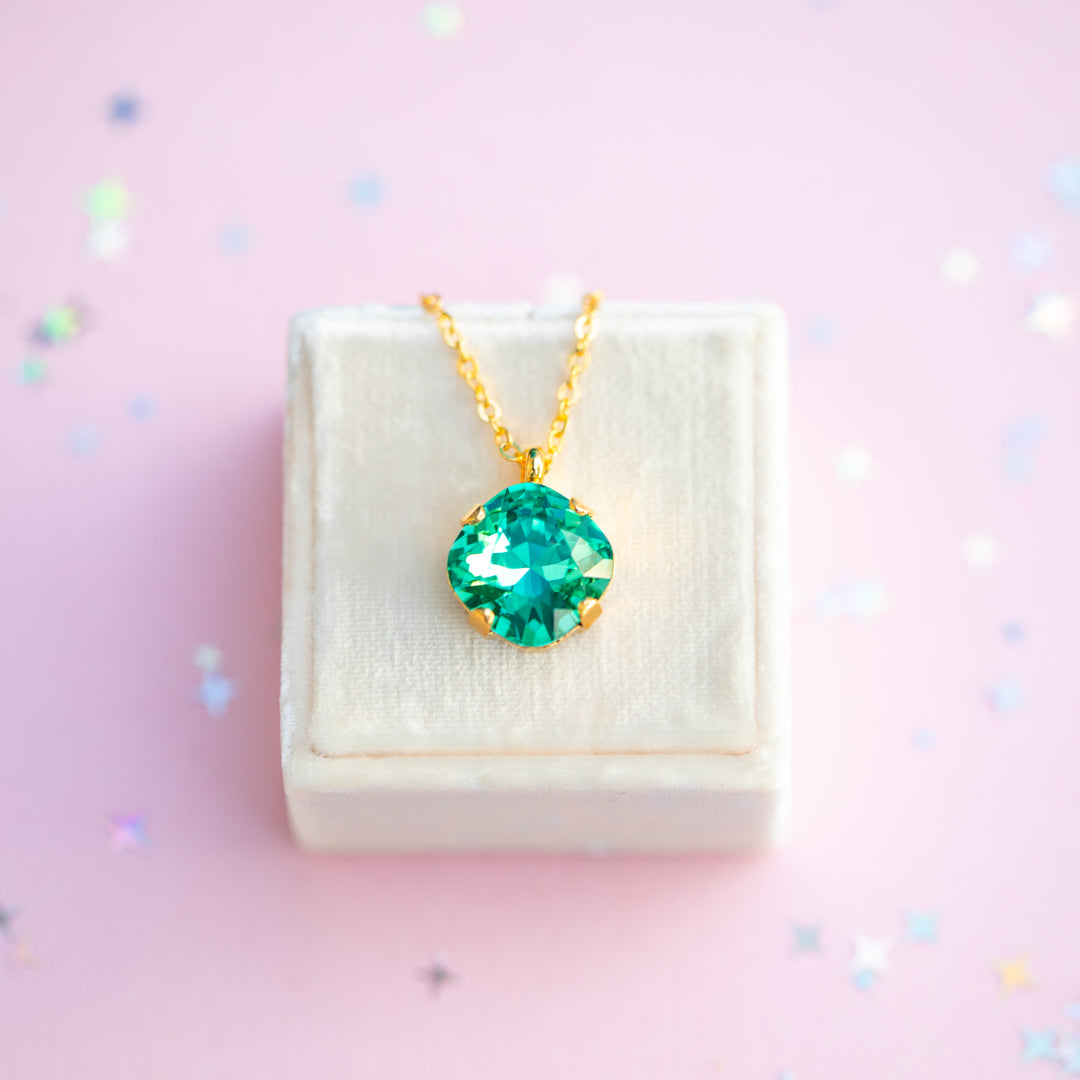 12mm Cushion Cut Necklace - Seaside
