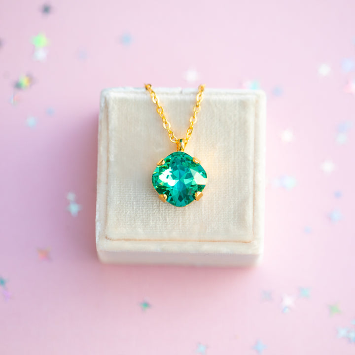 12mm Cushion Cut Necklace - Seaside