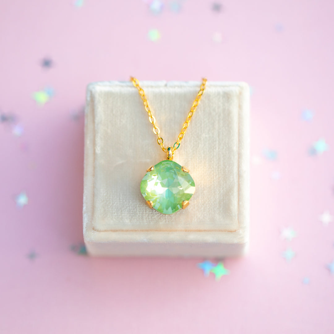 12mm Cushion Cut Necklace - Meadow Twinkle