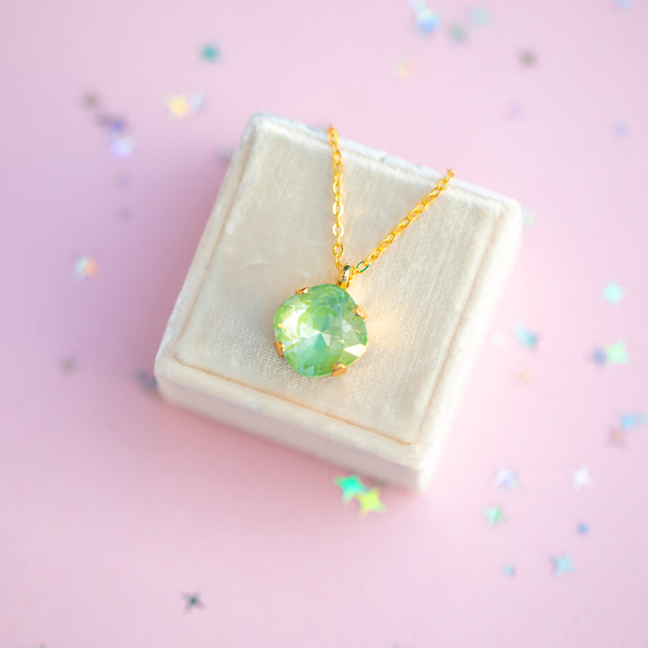 12mm Cushion Cut Necklace - Meadow Twinkle