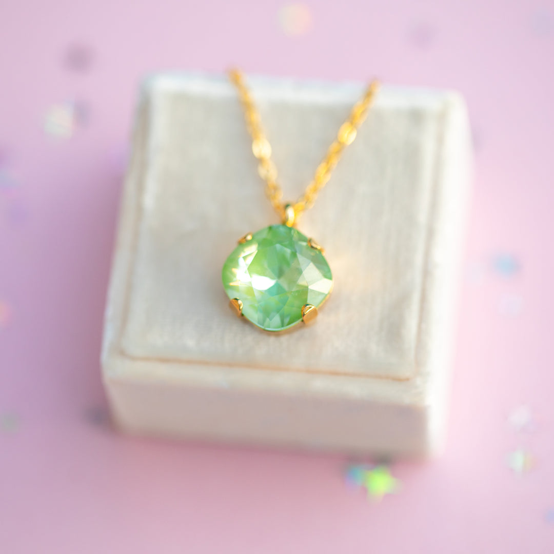 12mm Cushion Cut Necklace - Meadow Twinkle