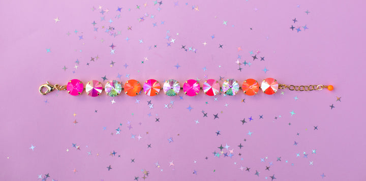 12mm Rivoli Crystal Bracelet: Paradise Punch
