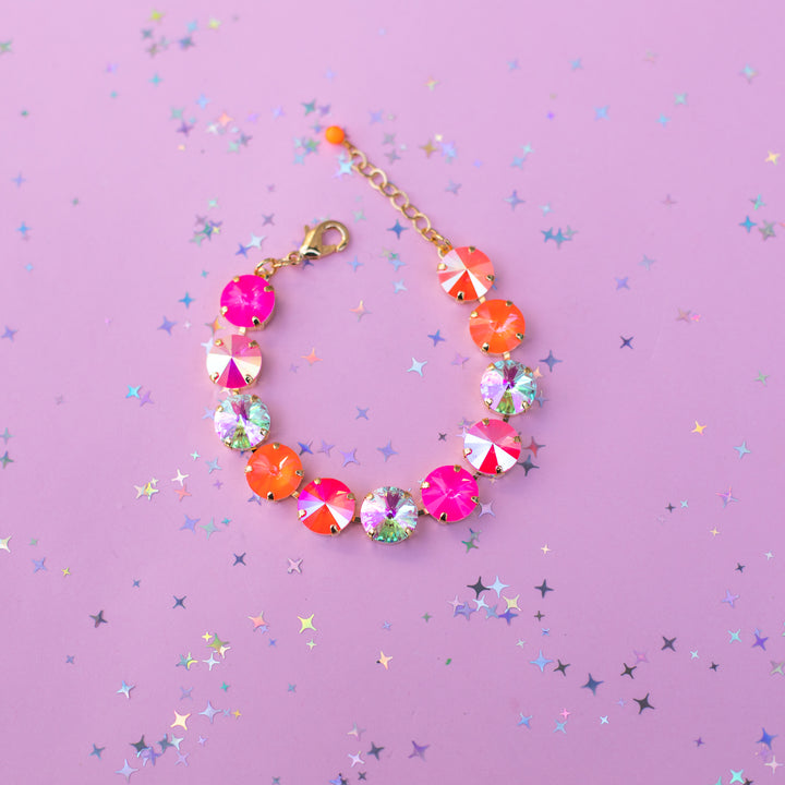 12mm Rivoli Crystal Bracelet: Paradise Punch