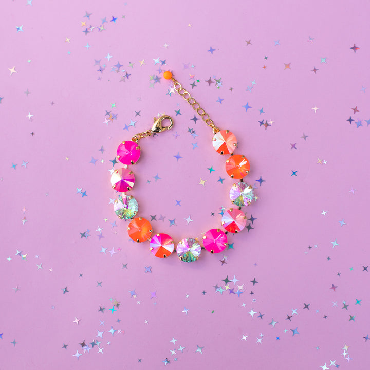 12mm Rivoli Crystal Bracelet: Paradise Punch