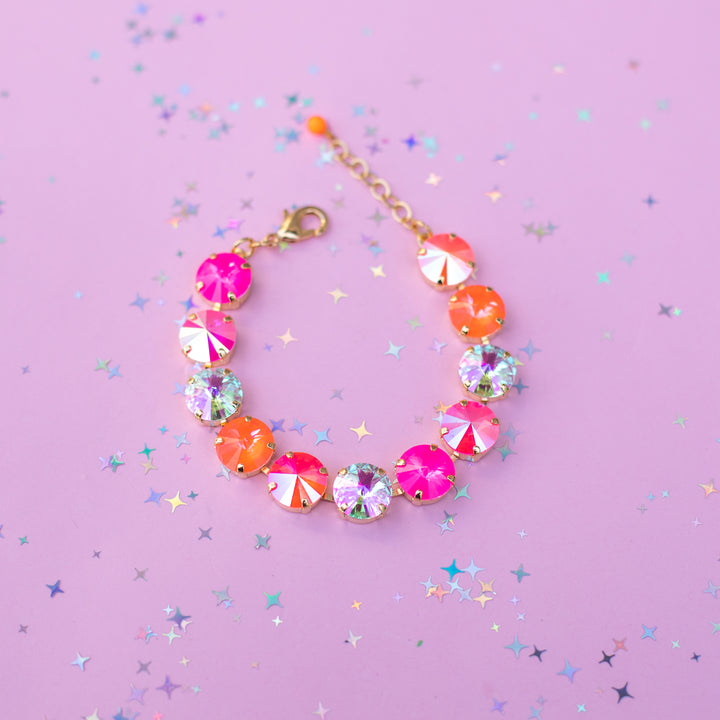 12mm Rivoli Crystal Bracelet: Paradise Punch