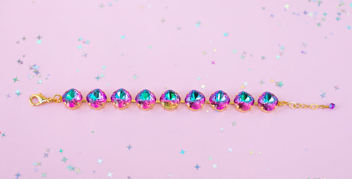 12mm Cushion Cut Crystal Bracelet: 2026 Pink Retreat PJ LOUNGE Exclusive (Pink Prism)