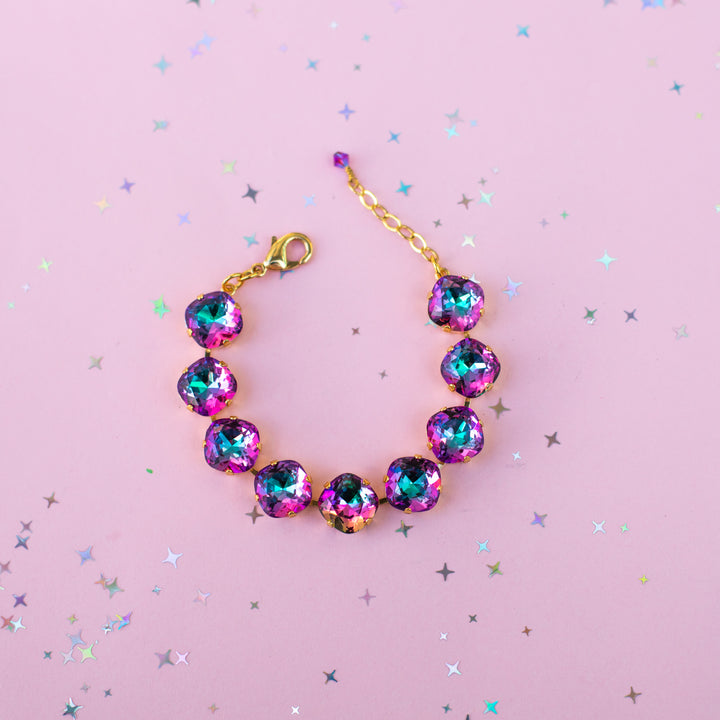 12mm Cushion Cut Crystal Bracelet: 2026 Pink Retreat PJ LOUNGE Exclusive (Pink Prism)