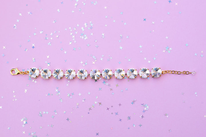 12mm Rivoli Crystal Bracelet: Crystal