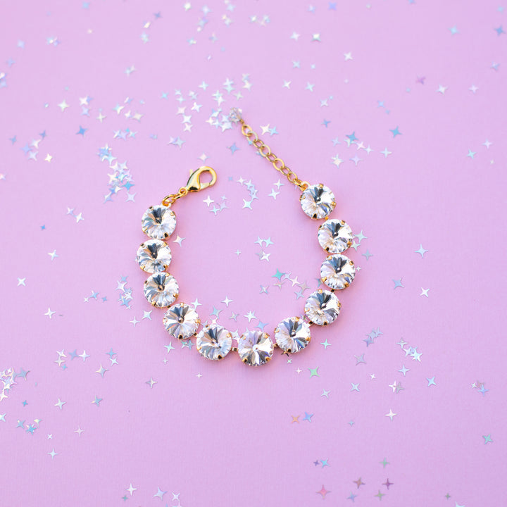 12mm Rivoli Crystal Bracelet: Crystal