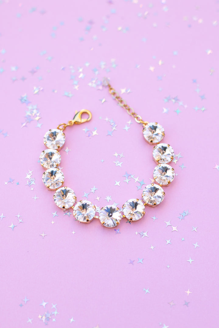 12mm Rivoli Crystal Bracelet: Crystal