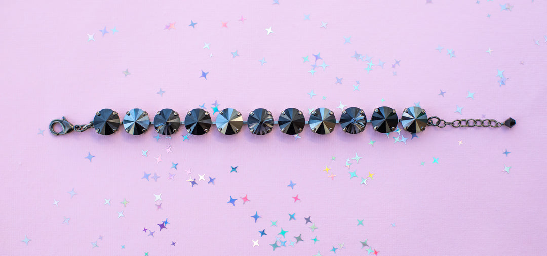 12mm Rivoli Crystal Bracelet: Classy Lady