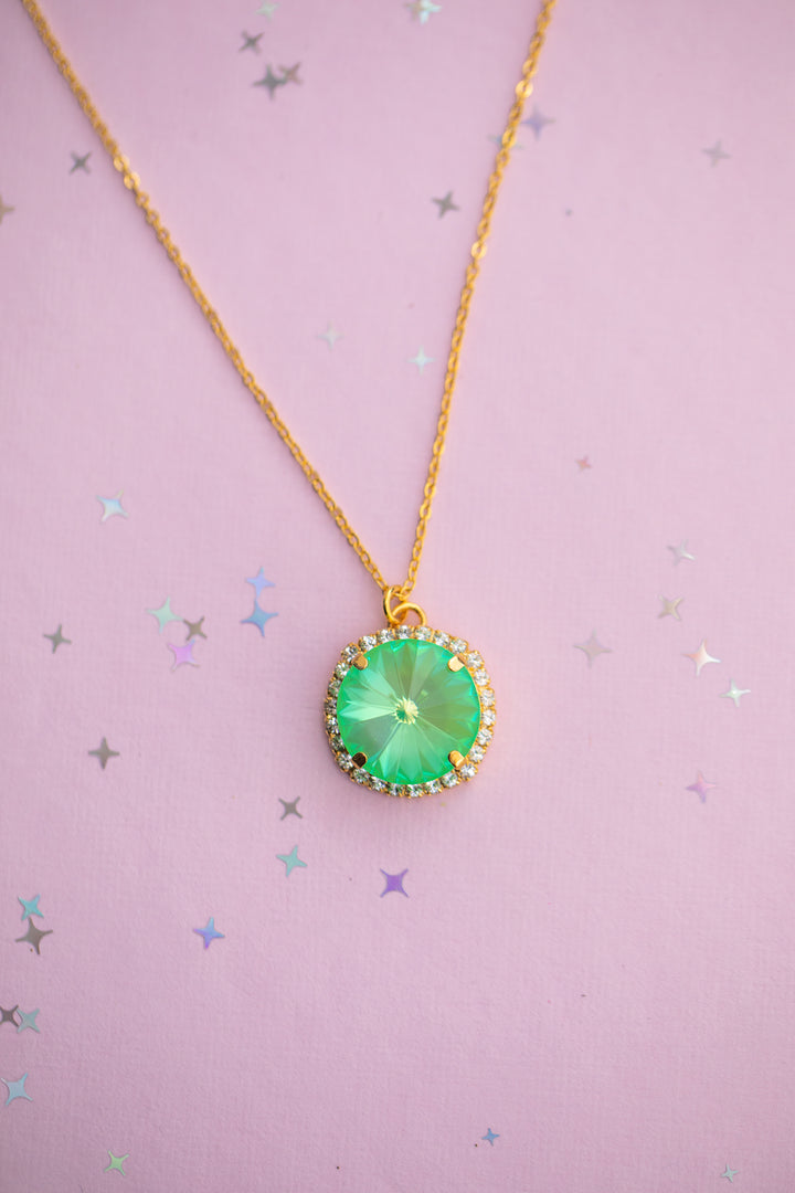 18mm Halo Necklace- Shamrock Delite