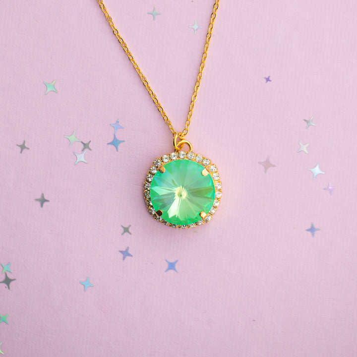 18mm Halo Necklace- Shamrock Delite