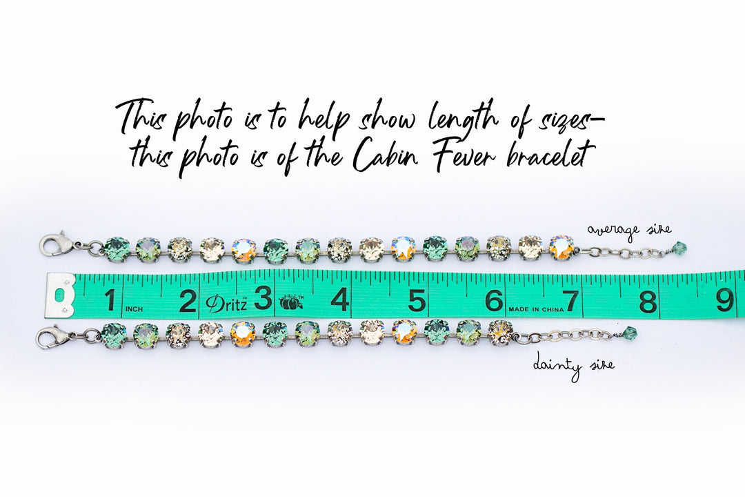 Transmission 8mm Crystal Bracelet - choose setting color and length