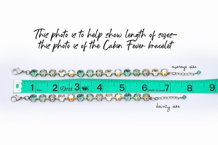 Transmission 8mm Crystal Bracelet - choose setting color and length
